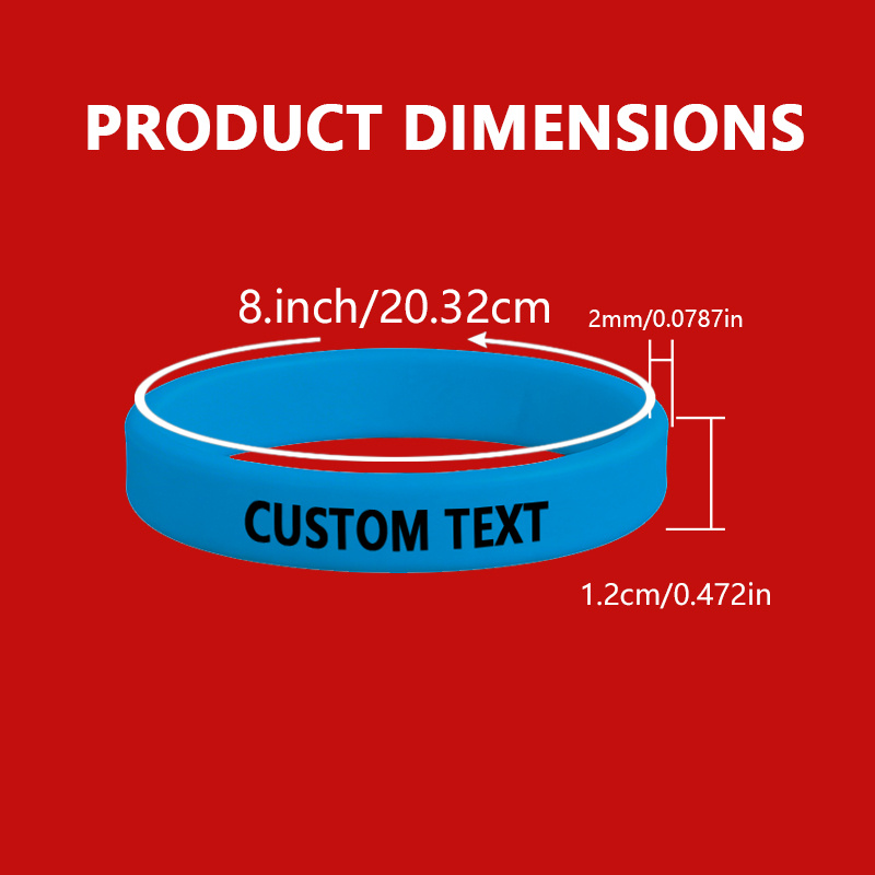 30pc Custom Silicone Bracelets Set, Personalised Gift